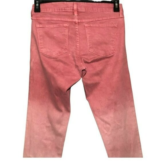 Flying Monkey Jeggings Skinny Jeans Women Size 30 Pink Orange Two Tone Dyed Moto - Picture 3 of 11